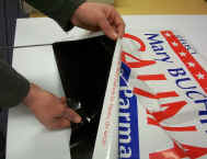 Plastic Bag Signs with Wires